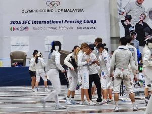 One of Taiwan's national coaches and founder of Starry Fencing Club (SFC), Coach Tse-Yuan (Johnson) Chen, at the 2025 SFC International Fencing Camp in Kuala Lumpur, Malaysia. 14 July 2025. | Photo by Ruzanna Muhammad / News Hub Asia