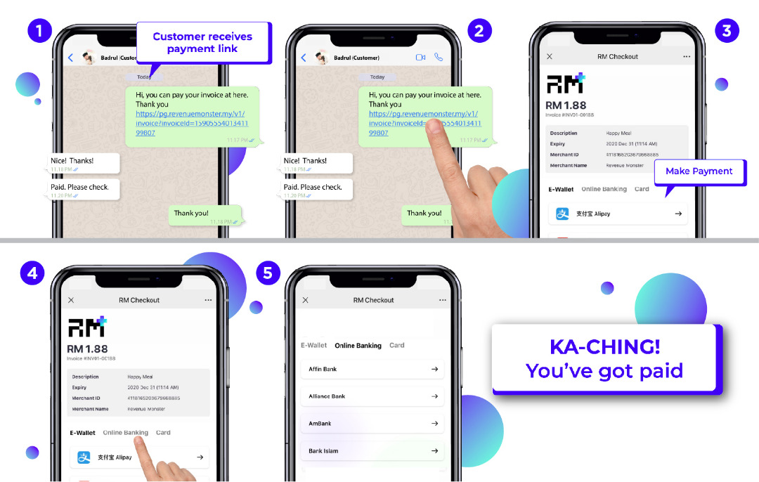 This image shows Revenue Monster's eInvoice in action