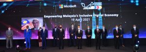 As part of the “Bersama Malaysia” initiative, MoUs were signed with MAMPU, HRDF, Petronas, Celcom and Grab Malaysia. Microsoft/Press release