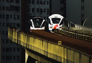 Photo for illustrative purposes only. Light rapid transit (LRT) trains in Kuala Lumpur, Malaysia. 30 July 2020. Photo by Hendri Sabri/Unsplash.