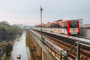 Photo for illustrative purposes only. LRT train cruising in Kuala Lumpur. Puchong Prima LRT station, 24 October 2019. Photo by nax / なっくす / Unsplash.