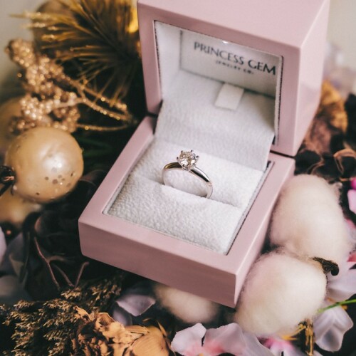 Floating Diamond Ring - Floating Diamond Engagement Ring - Do Amore