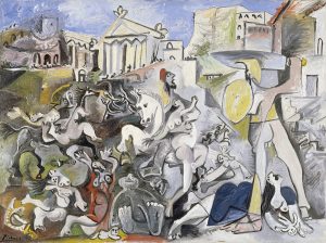 Pablo Picasso Spanish 1881–1973 Abduction of the Sabines (L’Enlèvement des Sabines) 4–8 November 1962 oil on canvas 97.0 x 130.0 cm Centre Pompidou, Paris, Musée national d’art moderne-Centre de création industrielle Gift of M. Daniel-Henry Kahnweiler, 1964 © Succession Picasso/Copyright Agency, 2022 Photo © Centre Pompidou, MNAM-CCI/Christian Bahier et Philippe Migeat/Dist. RMN-GP