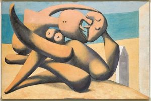 Pablo Picasso Spanish 1881–1973 Figures by the sea (Figures au bord de la mer) 12 January 1931 oil on canvas 130.0 x 195.0 cm Musée national Picasso-Paris Donated in lieu of tax, 1979 © Succession Picasso/Copyright Agency, 2022 Photo © RMN-Grand Palais (Musée national Picasso-Paris) / Mathieu Rabeau