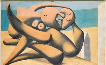 Pablo Picasso Spanish 1881–1973 Figures by the sea (Figures au bord de la mer) 12 January 1931 oil on canvas 130.0 x 195.0 cm Musée national Picasso-Paris Donated in lieu of tax, 1979 © Succession Picasso/Copyright Agency, 2022 Photo © RMN-Grand Palais (Musée national Picasso-Paris) / Mathieu Rabeau