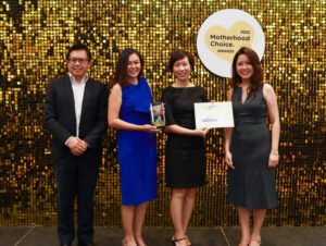 From left to right: Kelvin Leow, CTO & Co-Founder of Nuren Group; Representative of Clearblue, Ellaine Lee, Senior Product Marketing Manager at Clearblue; Petrina Goh, CEO and Co-Founder of Nuren Group. | Photo by Nuren Group/NHA File Photo
