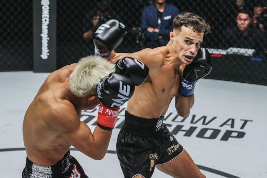 ONE Championship newcomer Jonathan Di Bella vs. Chinese teen phenom Zhang Peimian fighting for the vacant ONE Strawweight Kickboxing World Title at the Axiata Arena in Kuala Lumpur, Malaysia, 22 October 2022. | Photo by ONE Championship/NHA File Photo