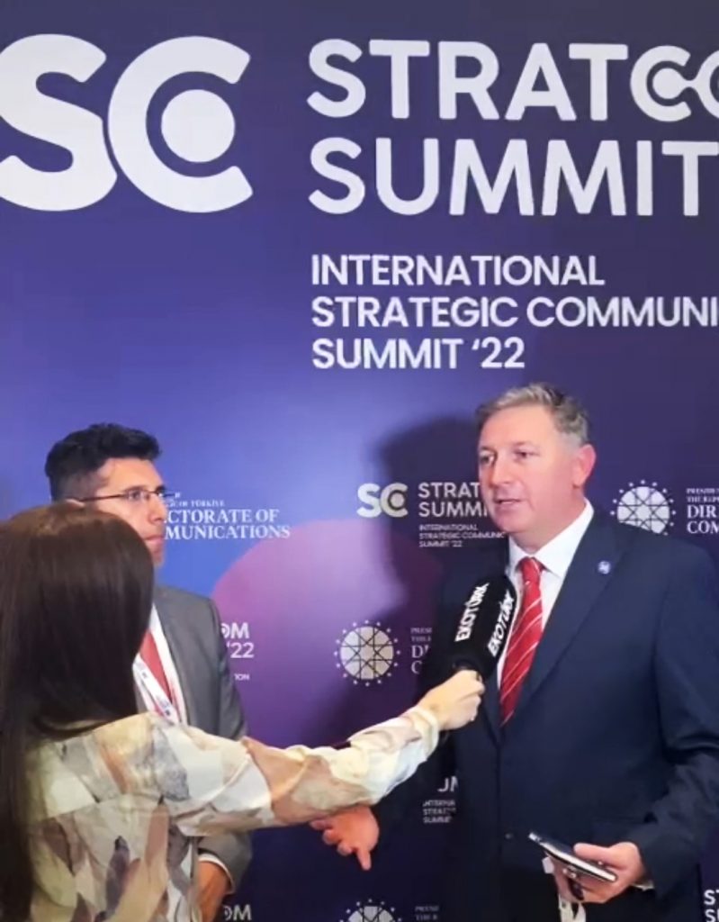 Nordin Abdullah, Founder of Crisis Management Centre interviewed by Turkish domestic economy channel, EKOTÜRK, at the International Strategic Communication Summit '22 in Istanbul, Türkiye held from 2-3 December 2022 | NHA File Photo