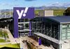 Yahoo!'s new logo displayed on the facade of Yahoo!'s Sunnyvale, California campus. | Sunnyvale, California, USA, September 2019 | Source: TechSpot / NHA File Photo