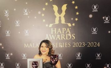 Prema Veerasingam, visionary and driving force of Elli Rocks Restaurant and Bar at the recent HAPA Awards, Malaysia Series 2023-2024, held in Kuala Lumpur, Malaysia. | Photo by Elli Rocks/NHA File Photo