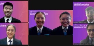 From left to right: MushroFoam DUO team, THE PAPADAM ADDICTS and OrbGuard, the winning teams of the 2023 FedEx Express, Junior Achievement International Trade Challenge - Malaysian Selection Finals 2023. | Photo by FedEx/NHA File Photo