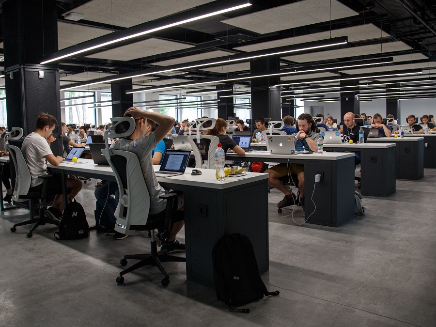People at work in Kiev, Ukraine. Photo for illustrative purposes only. | Photo by Alex Kotliarskyi/Unsplash/NHA File Photo