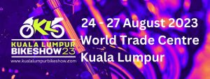 Kuala Lumpur Bike Show 2023 (KLBS'23) banner ad. KLBS'23 is a four-day exhibition to showcase the two-wheeler industry. It is scheduled to take place from 24 to 27 August 2023 at the World Trade Centre Kuala Lumpur (WTC KL), Malaysia. | Banner by KLBS'23 organiser, Moventuum Sdn Bhd