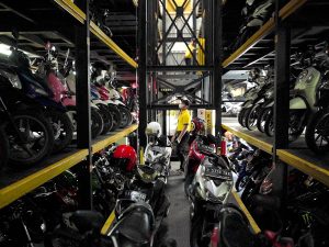 motorbikes parking solution by Soul Parking in Indonesia. | Photo by Soul Parking/NHA File Photo