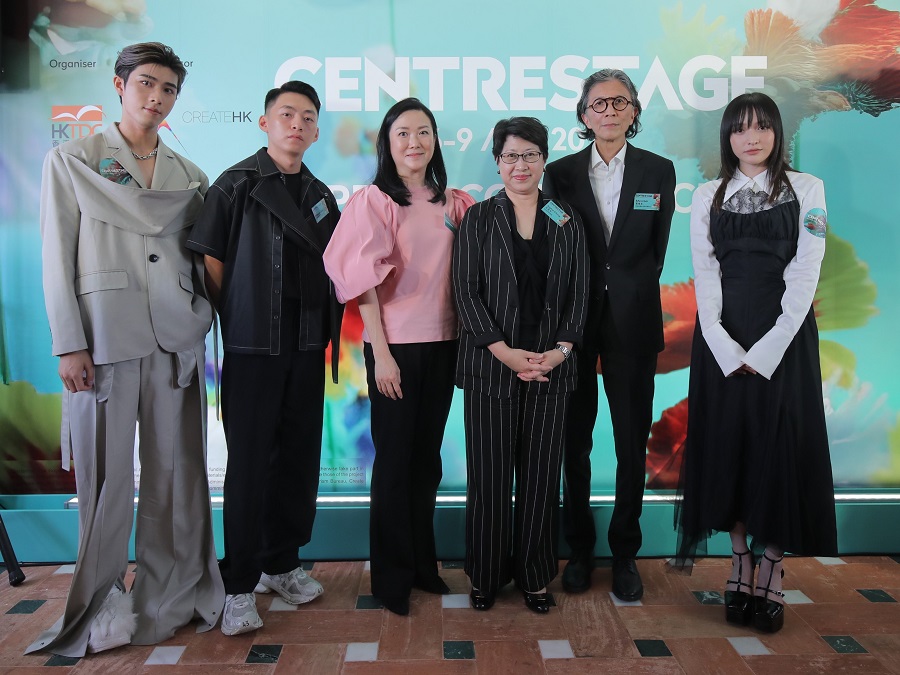 HKTDC's Deputy Executive Director Sophia Chong (3R), HKTDC Garment Advisory Committee Chairman Katherine Fang (3L) and The Hong Kong Research Institute of Textiles and Apparel CEO Edwin Keh (2R) share highlights of CENTRESTAGE and the latest industry trends at the CENTRESTAGE press conference held on 24 August 2023. | Photo by HKTDC/NHA File Photo