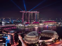 Singapore night lights with Marina Bay Sands in the background. 4 November 2018. | Photo by Guo Xin Goh/Unsplash/NHA File Photo
