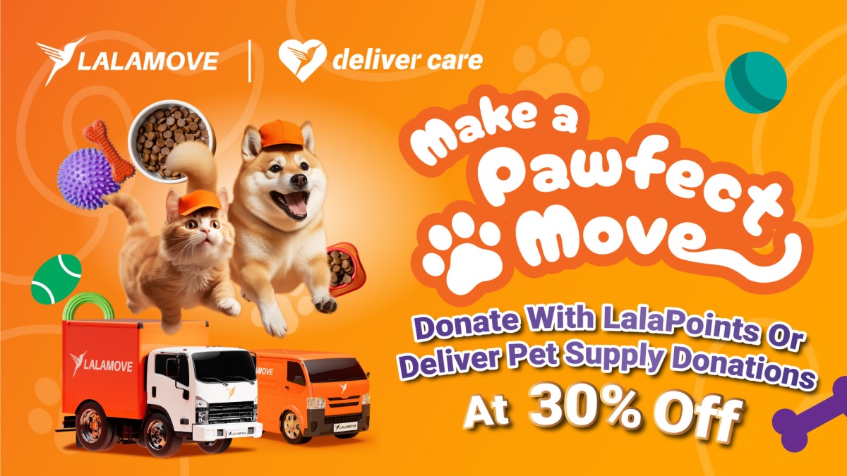 Lalamove's Deliver Care poster for its Make a Pawfect Move campaign. | Source: Lalamove Malaysia