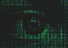 Spyware concept photo. The cyber green photo is made up of an eye constructed with the 1010 matrix. | Source: Kaspersky/NHA File Photo