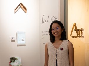 Animator and artist Erica Eng at "Echoes" art exhibition in celebration of women's voices in arts. | Kuala Lumpur, 9 Mar 2024 | Photo by Irfaan Reeza Seth/News Hub Asia