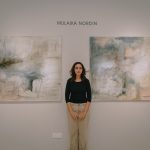 Mulaika Nordin with her paintings at Echoes by Art+ Contemporary Gallery_r