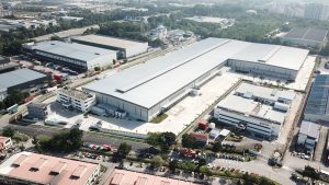 Bird's-eye view of the new SPX Express Bukit Raja Sorting Centre in Malaysia. | Photo by Shopee Malaysia / NHA File Photo