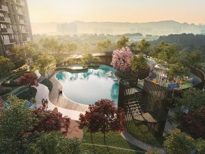 The East Garden at Amika Residences, Subang Jaya, Selangor, Malaysia. Artist illustration. | Photo by Avaland / NHA File Photo