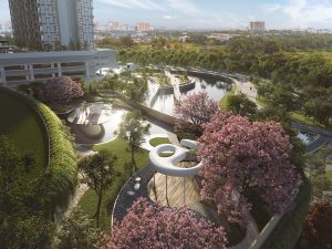 The West Garden at Amika Residences, Subang Jaya, Selangor, Malaysia. Artist illustration. | Photo by Avaland / NHA File Photo