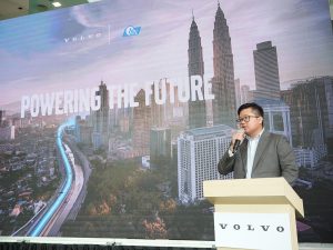 Pang Jun Jie, Executive Director of Gemilang International Ltd delivering his speech. | Shah Alam, Selangor, Malaysia. 21 May 2024 | Photo by Volvo / NHA File Photo