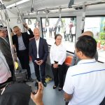 The VIPs touring the interior of the new Volvo BZL-GML Eco Range electric bus_r