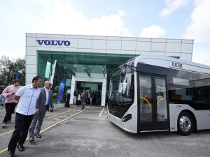 The new Volvo BZL-GML Eco Range electric bus. | Shah Alam, Selangor, Malaysia. 21 May 2024 | Photo by Volvo / NHA File Photo