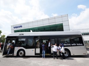 The new Volvo BZL-GML Eco Range electric bus. | Shah Alam, Selangor, Malaysia. 21 May 2024 | Photo by Volvo / NHA File Photo