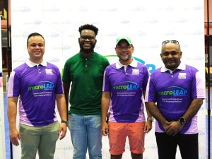 From left: Marzuki Musa, CMO of microLEAP; KC, Fugee School Head of Academics, Tunku Danny, founder and CEO of microLEAP; and Matthew Fernandez, COO of microLEAP. | Photo by microLEAP / NHA File Photo