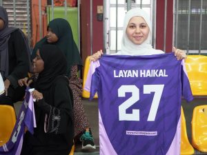 Layan Haikal, one of the girls' football team players for Fugee School. | Photo by microLEAP / NHA File Photo