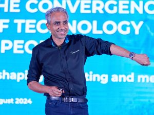 Albern Murthy, Deputy CEO of CelcomDigi, sharing his insights at the MSA Festival 2024. | Sheraton Petaling Jaya, Malaysia. 23 August 2024. | Photo by MSA / NHA File Photo
