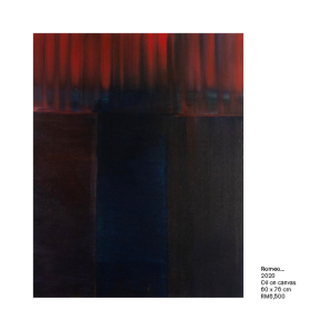 A 2020 painting titled 'Romeo...' by Mulaika | Source: Mulaika's latest catalogue of 'Available Artworks'. Extracted on 27 August 2024 by News Hub Asia.