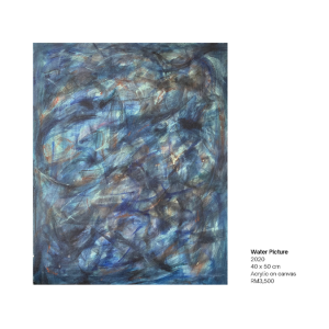A 2020 painting titled 'Water Picture' by Mulaika | Source: Mulaika's latest catalogue of 'Available Artworks'. Extracted on 27 August 2024 by News Hub Asia.