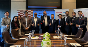 PIKOM’s and MDEC’s delegations with nasscom team and YB Gobind Singh at the MoU signing event. | New Delhi, India. 21 August 2024 | Photo by PIKOM / NHA File Photo