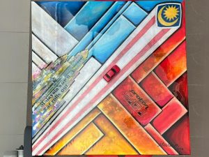 One of the artworks on display at the Jiwa Merdeka Art Exhibition in Menara KPJ Jalan Tun Razak, Kuala Lumpur. | Photo courtesy of Art Market Malaysia / NHA File Photo