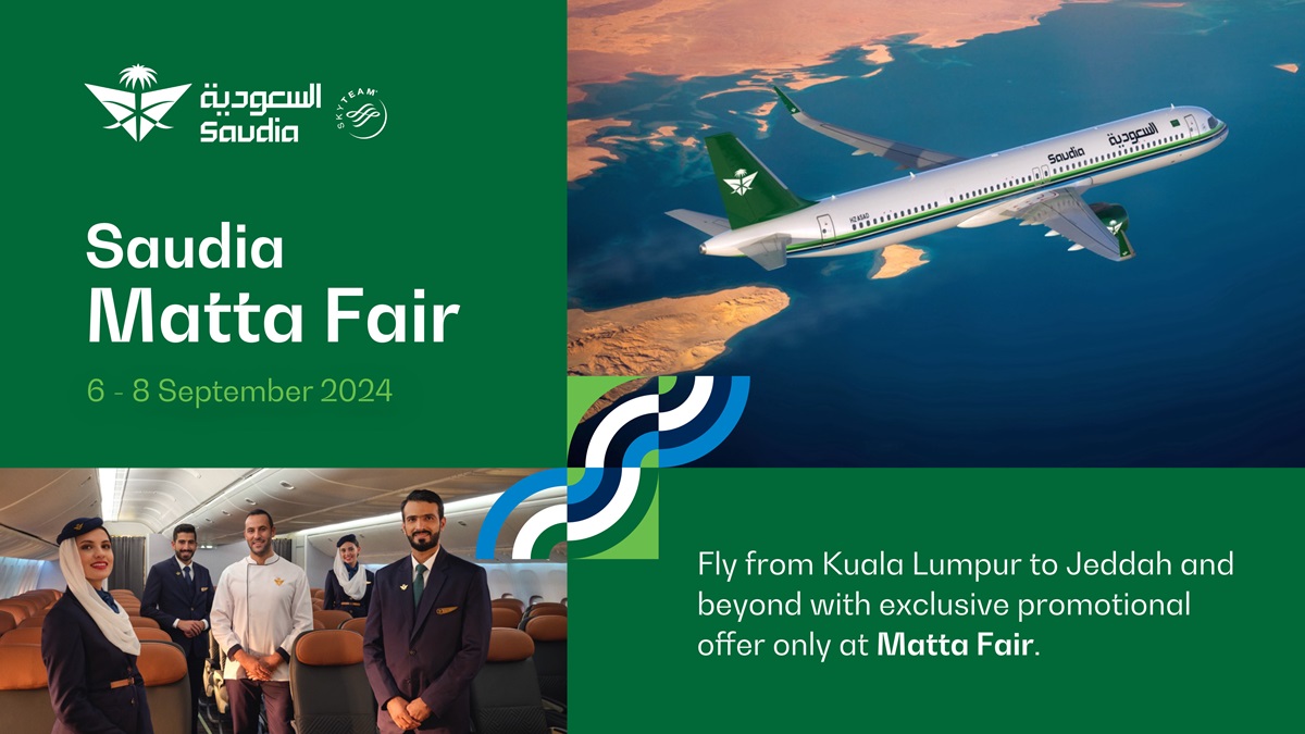 Saudia's poster for its participation in Malaysia MATTA Fair which will be held from 6 to 8 September 2024