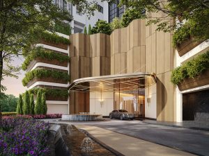 Crafted with timeless elegance, the drop-off at Lightwater Residences sets a tone for a prestigious living experience. | Photo by IJM Land / NHA File Photo