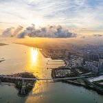 Panorama of Inner Bay in Shantou City, Guangdong Province, China