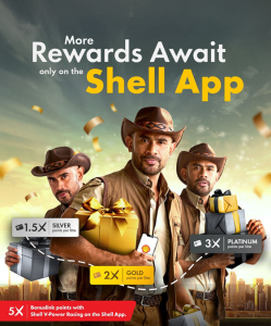 Shell's new rewards programme offers more BonusLink points per litre exclusively through the Shell App, providing Silver, Gold, and Platinum members with up to 3x points on every purchase. | Poster by Shell Malaysia / NHA File Photo