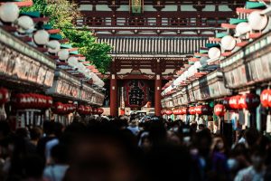 Pilgrims and tourists shopping on Nakamise-Dori, the street leading to Sensō-ji, an ancient Buddhist Temple in Asakusa, Tokyo, Japan. 5 September 2022. | Photo by Satoshi Hirayama / Pexels / NHA File Photo