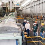 Danny Tan, CEO of Worldwide Stainless, touring the revitalised Bahru Stainless facility with the team