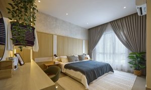 Designed with relaxation in mind, the master bedroom combines natural tones and soft textures to create a serene and cosy retreat. | Photo by IJM Land / NHA File Photo