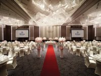 Hilton KL's Grand Ballroom set up for a wedding celebration. | Photo by Hilton / NHA File Photo