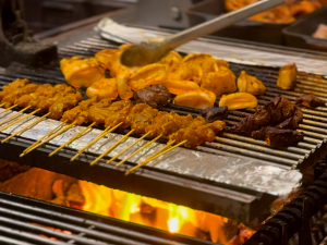 Grilled Squid and Satay at the Kembara Cita Rasa Nusantara buffet, Charcoal, The Saujana Hotel Kuala Lumpur, Malaysia. | Photo by The Saujana Hotel / NHA File Photo