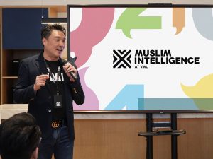 Kenni Loh, CEO of VML Malaysia, delivering the keynote speech at the launch of “The Rising Voices of the Malay Muslims” report, highlighting key consumer trends shaping Malaysia's future. 16 January 2025. | Photo by VML Malaysia / NHA File Photo