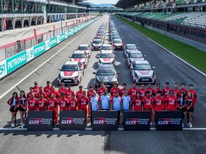 Toyota Gazoo Racing S7R3: (From left) Mohd Shamsor bin Mohd Zain, Executive Director, Datuk Ravindran K., President of UMW Toyota Motor, Faraed bin Mohd Sharif, Executive Director, and Sean Leng, Director. | Photo by UMW Toyota / NHA File Photo