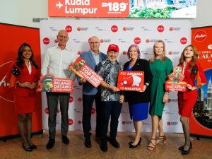 Dato’ Captain Fareh Mazputra, AirAsia Malaysia CEO with Hon. Robyn Cahill, Minister for Trade, Business and Asian Relations of Northern Territory Australia at the launch of Kuala Lumpur-Darwin route by AirAsia Malaysia at Darwin Airport on 17 March 2025. | Photo by AirAsia (via AirAsia Newsroom) / NHA File Photo